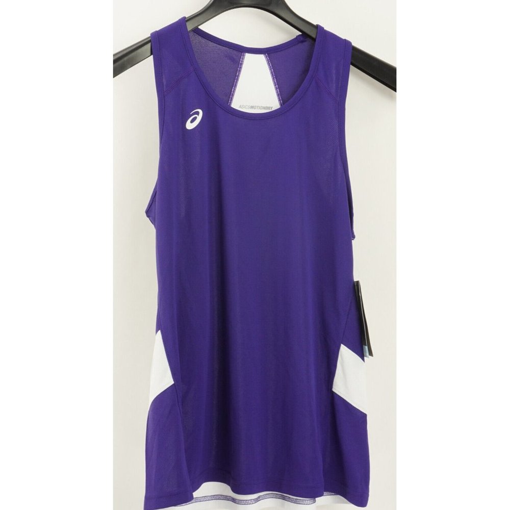 New ASICS Team Sweep Singlet Racerback Running Tank Top Women's Size L Purple‎